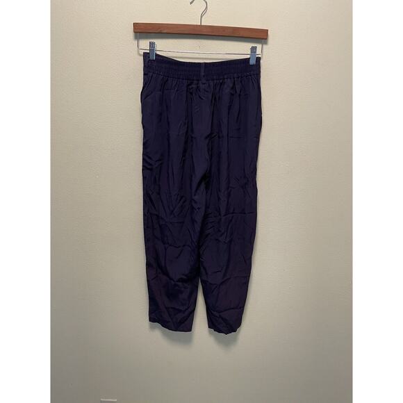 Vintage Womens Pants Petite Medium Purple High Rise Pleated Retro Secretary 80s - Picture 2 of 7
